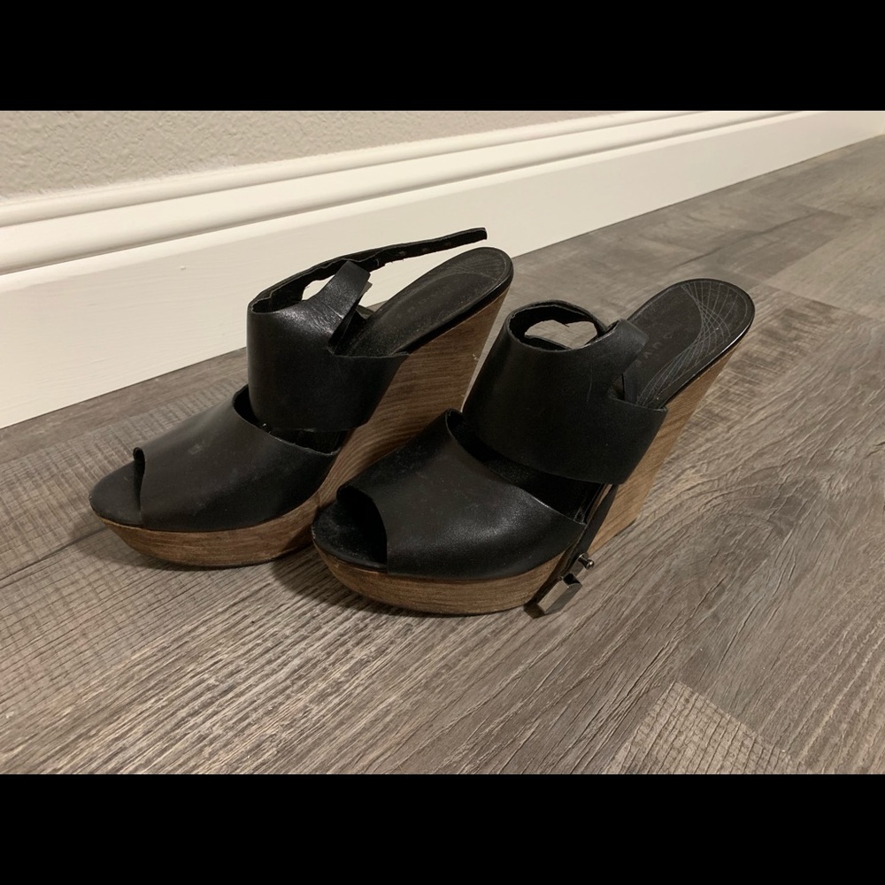 Trouve Black Wedges - worn once